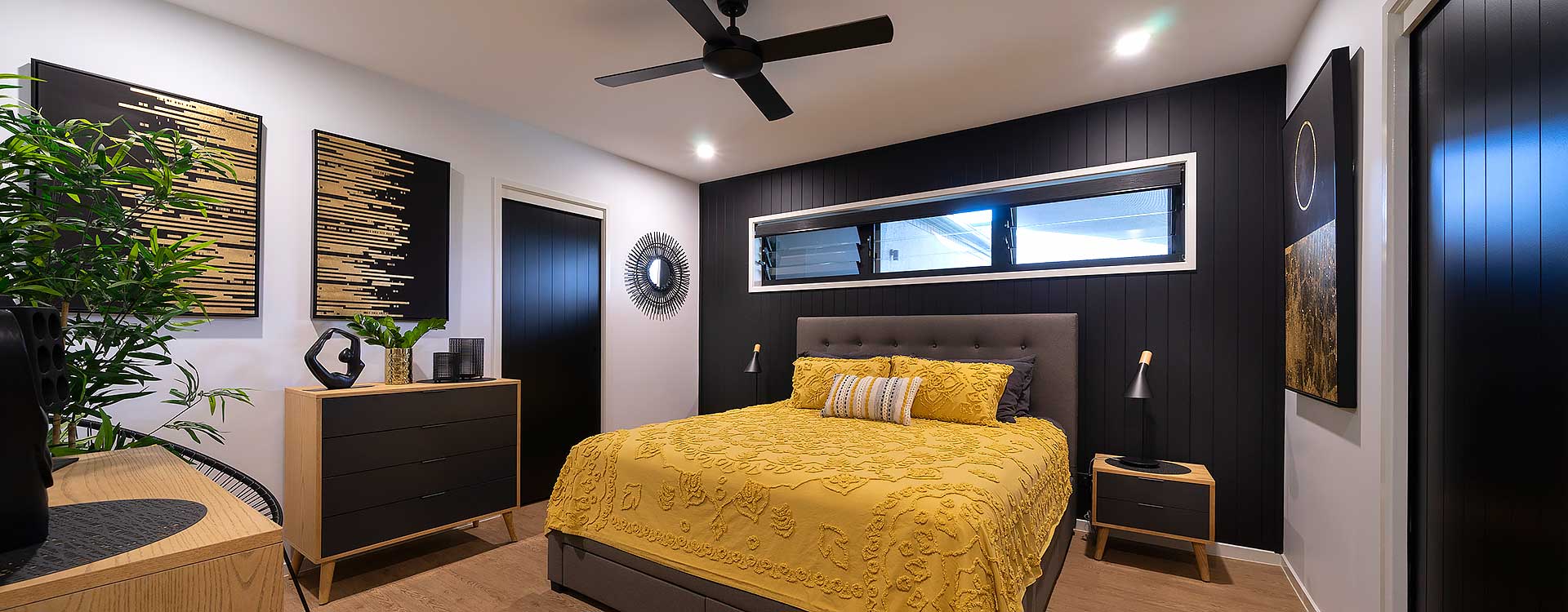 modern new home bedroom